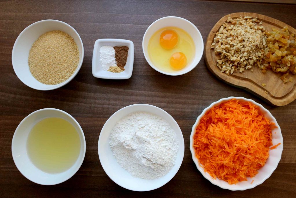 ингредиенты для морковного пирога без глютена